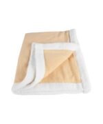 organic-manufacture- Natural Cotton Edge Plush Baby Blanket Mustard