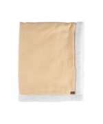 organic-manufacture- Natural Cotton Edge Plush Baby Blanket Mustard