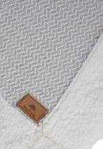 organic-manufacture- Natural Cotton Edge Plush Baby Blanket Gray