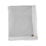 Natural Cotton Edge Plush Baby Blanket Gray