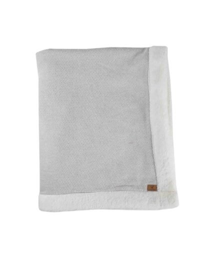 organic-manufacture- Natural Cotton Edge Plush Baby Blanket Blue