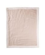 organic-manufacture- Natural Cotton Edge Plush Baby Blanket Beige