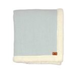 Natural Cotton Edge Plush Baby Blanket Blue