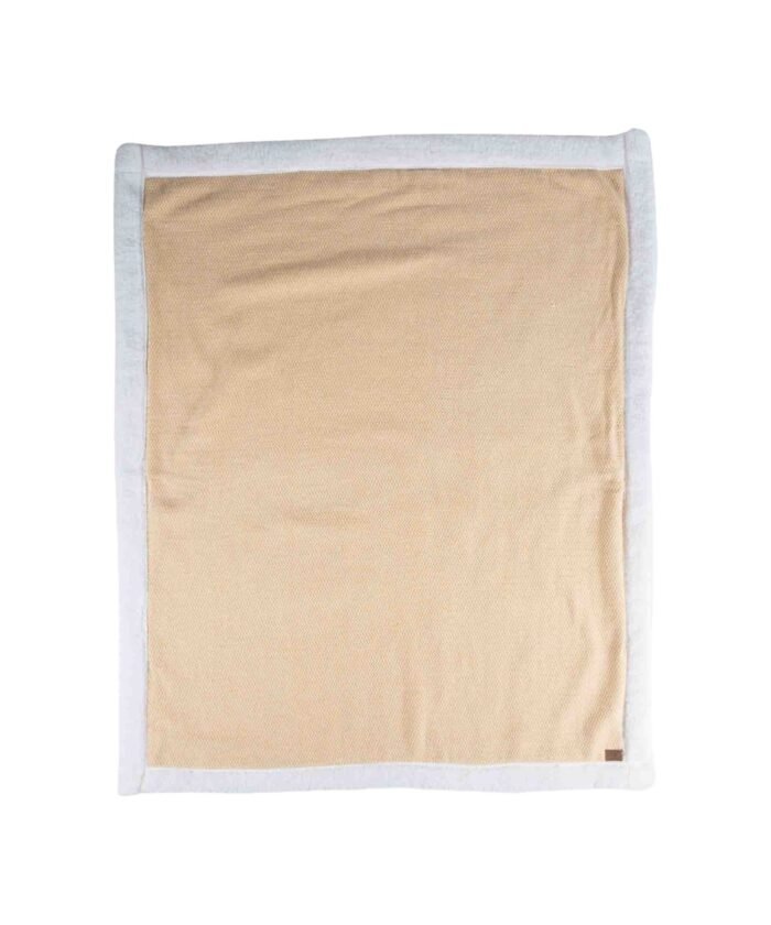 organic-manufacture- Natural Cotton Edge Plush Baby Blanket Mustard