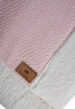 organic-manufacture- Natural Cotton Edge Plush Baby Blanket Pink