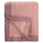 Natural Pike Thick Piping Baby Blanket Pink
