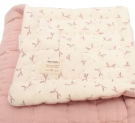 organic-manufacture- Organic Doubleface/Interlock Handmade Quilt Dried Rose