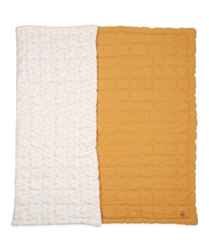 organic-manufacture- Organic Doubleface/Interlock Handmade Quilt Mustard