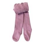 Natural Cotton Children's Plain Pantyhose 1-13 Years Dried Rose