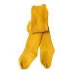 Natural Cotton Children's Plain Pantyhose 1-13 Years Mustard