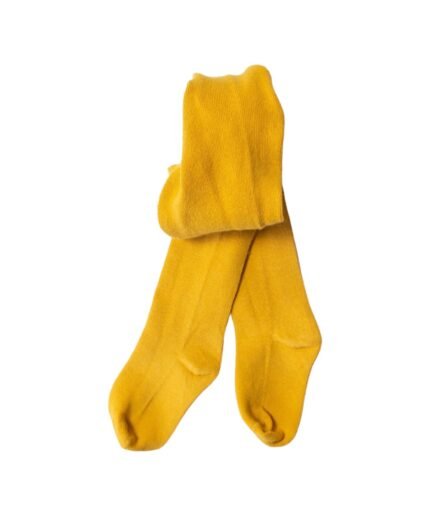 organic-manufacture- Natural Cotton Children’s Plain Pantyhose 1-13 Years Mustard