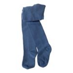 Natural Cotton Children's Plain Pantyhose 1-13 Years Indigo