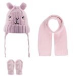 Scarf Beanie Gloves 3 Piece Set 0-18 m Lilac