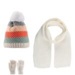 Scarf Beanie Gloves 3 Piece Set 4-8 yrs Cream