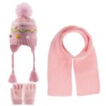 Scarf Beanie Gloves 3 Piece Set 1-4 yrs Powder