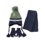 Scarf Beanie Gloves 3 Piece Set 1-4 yrs Navy