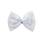 Large Bow Beaded Hairpin Blue