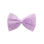 Large Bow Beaded Hairpin Lilac