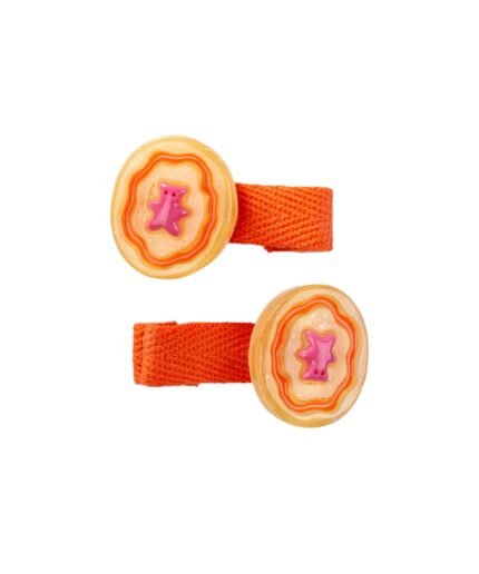 organic-manufacture- Stone Figured Hair Pin with Tongs Orange