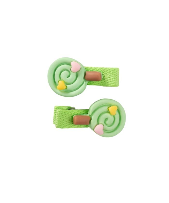 organic-manufacture- Ring Candy Hair Clip Green