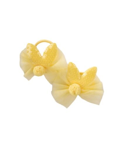 organic-manufacture- Rabbit Ear Tulle Elastic Buckle Yellow