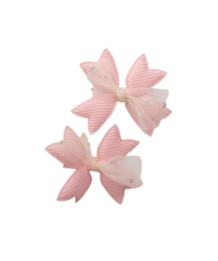 organic-manufacture- Tulle Detailed Bow Buckle Pink