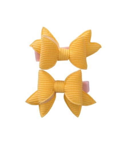 organic-manufacture- Bow Hair Clip Yellow