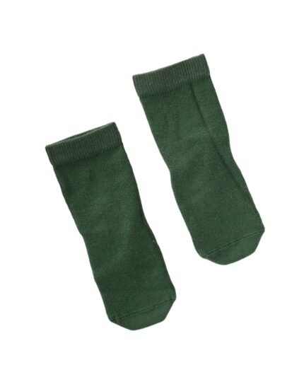 organic-manufacture- Natural Cotton Children’s Socks 2-9 Years Khaki Green