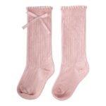 Natural Cotton Knee Length Girls Socks 2-9 Years Powder