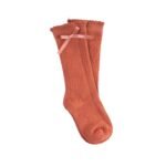 Natural Cotton Knee Length Girls Socks 2-9 Years Tile