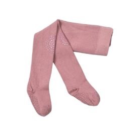 organic-manufacture- Natural Cotton Crawling And Anti-Slip Pantyhose 6-24 Months Dried Rose