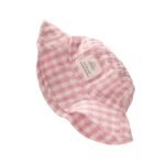 Natural Muslin Fedora Hat 2-8 Years Pink Plaid