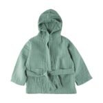 Organic Muslin Baby/Children Bathrobe 2-9 yrs Mint