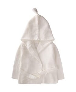 organic-manufacture- Organic Muslin Baby/Children Bathrobe 2-9 yrs Ecru