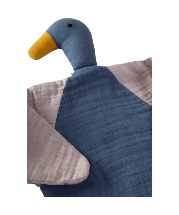 organic-manufacture- Organic Muslin Duck Sleeping Companion Indigo