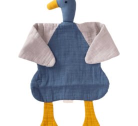 organic-manufacture- Organic Muslin Duck Sleeping Companion Indigo