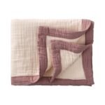 Organic Muslin Thick Piping Four Layer Raw Blanket Copper