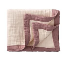 organic-manufacture- Organic Muslin Thick Piping Four Layer Raw Blanket Copper