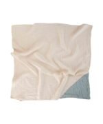 organic-manufacture- Organic Muslin Triangle Edge Double Layer Blanket Mint