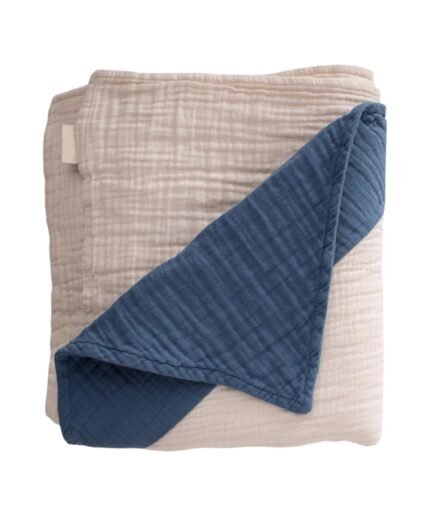 organic-manufacture- Organic Muslin Triangle Edge Double Layer Blanket Tile