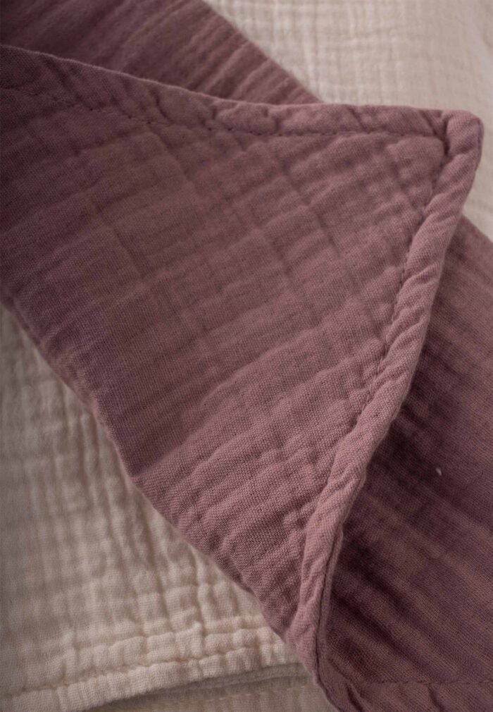 organic-manufacture- Organic Muslin Triangle Edge Double Layer Blanket Copper