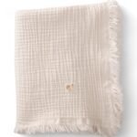 Natural Four Layer Muslin Tasseled Blanket