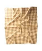 organic-manufacture- Natural Plaid Muslin Blanket Mustard