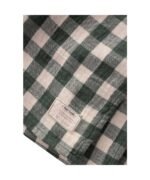 organic-manufacture- Natural Plaid Muslin Blanket Khaki Green