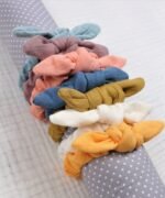 organic-manufacture- Organic Muslin Thin Bow Baby Hair Band