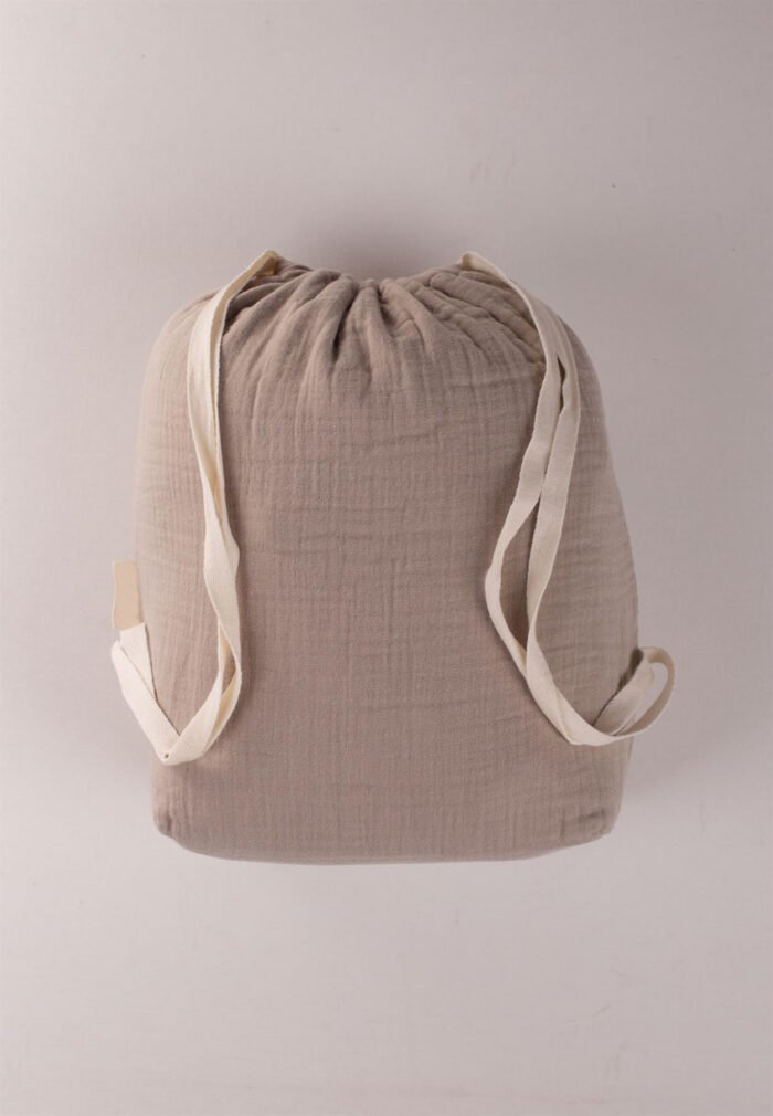 organic-manufacture- Organic Muslin Kids Backpack Mink