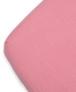 organic-manufacture- Organic Muslin Baby Fitted Sheet Pink