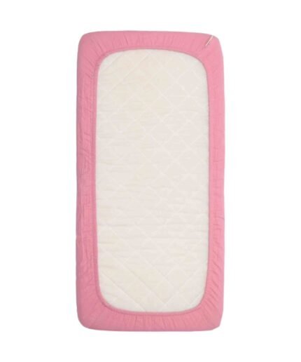 organic-manufacture- Organic Muslin Baby Fitted Sheet Pink