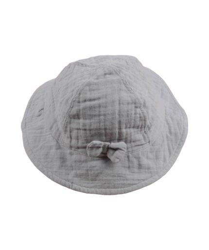 organic-manufacture- Organic Muslin Baby Sun Hat 0-2 yrs Dried Rose