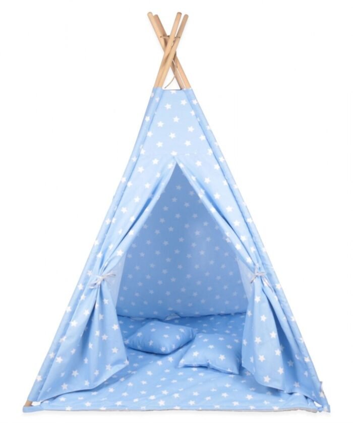 organic-manufacture- Baby/Child Play Tent Blue Star